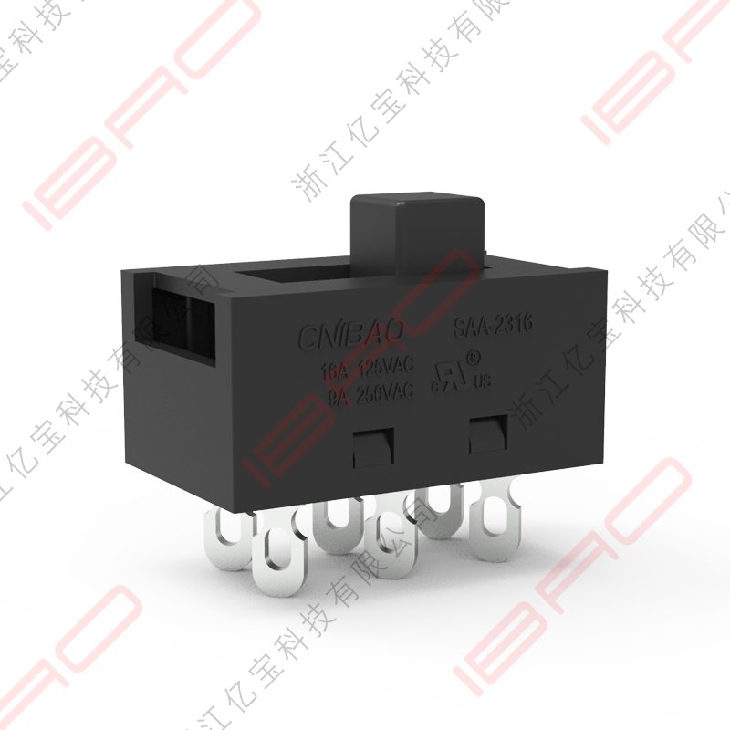 SAA Series Slide Switch 6 Pin 2 Position Plastic Slide Switch