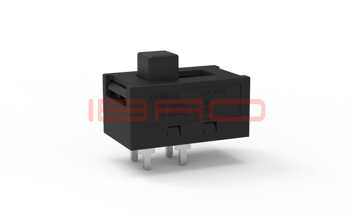 SAA Series 2 Way Mini Slide Switch 4 Pin Plastic