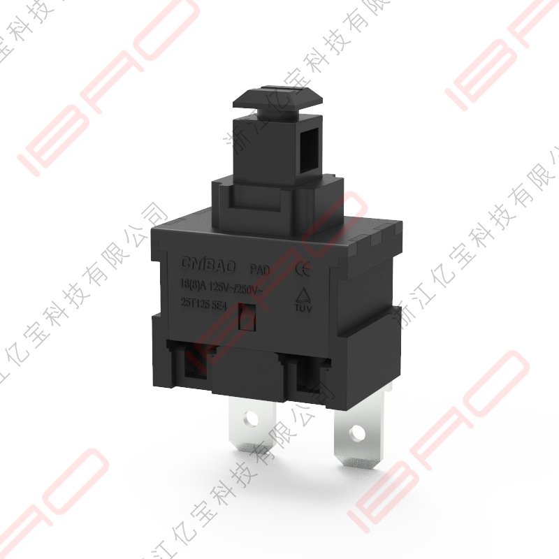 PAD Series Push Button High Knob Self-locking Unlocked 2 Pin Button Switch