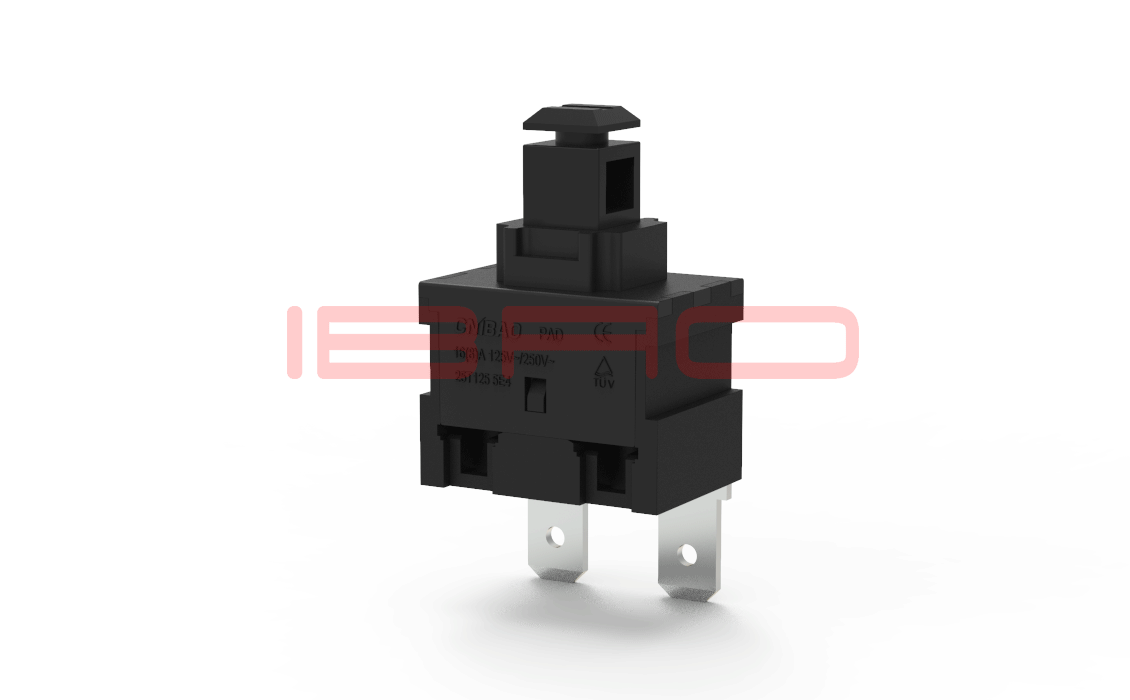 PAD Series Push Button High Knob Self-locking Unlocked 2 Pin Button Switch
