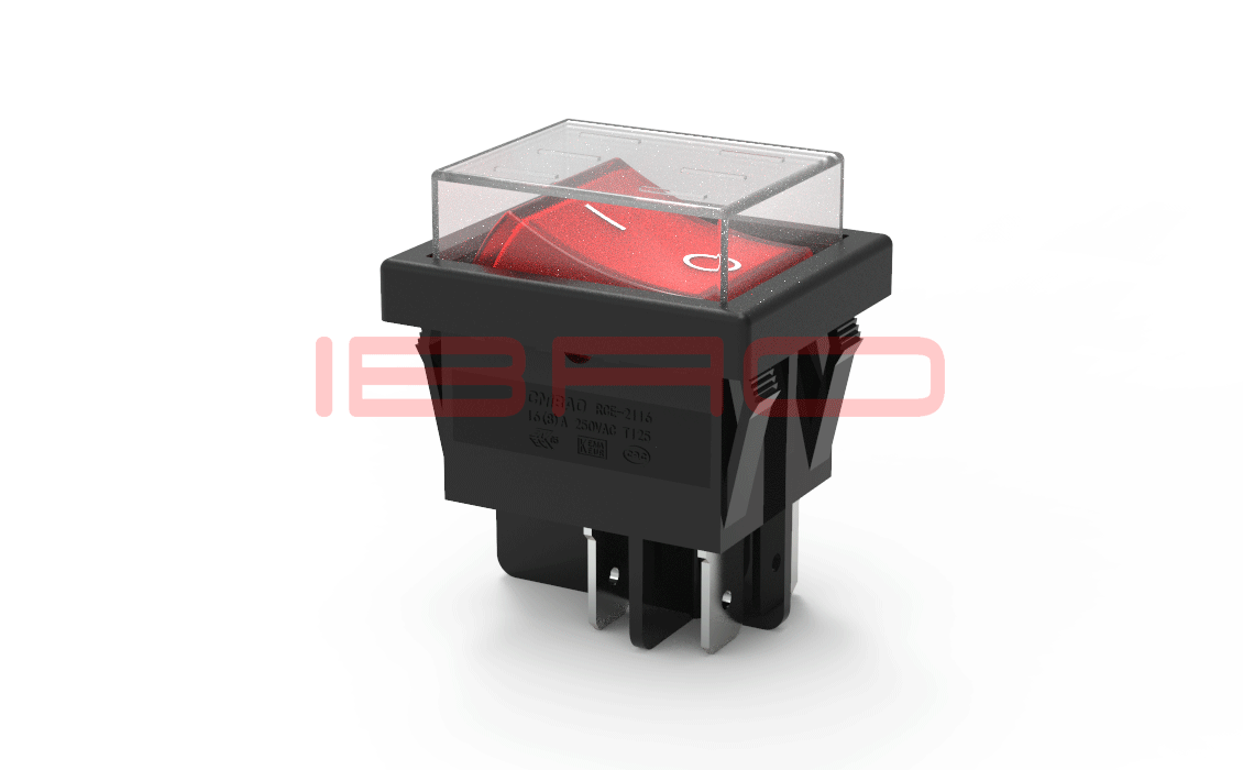 RCE Series Rocker Switch with Waterproof Protective Cover KCD4