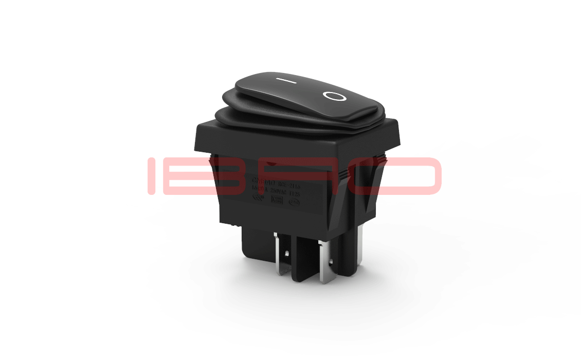 RCE Series Waterproof IP65 Rocker Switch double pole double throw ON-OFF KCD4
