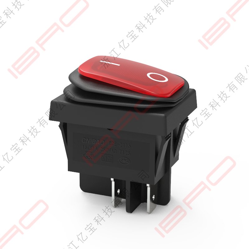 RCE Series Waterproof IP65 Rocker Switch KCD4 ON-OFF with LED
