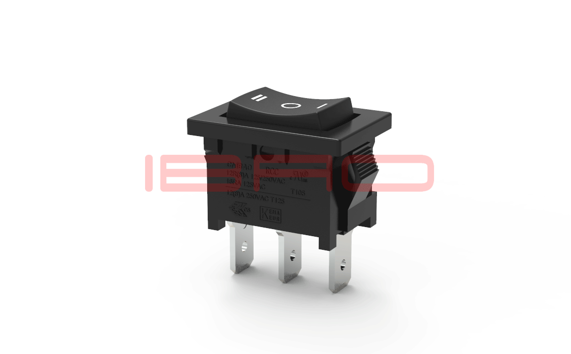 RCC Series Rocker Switch 3 Way 6A ON-OFF-ON KCD1