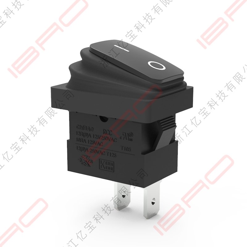 RCC Series Waterproof IP65 Rocker Switch 10A 250V 2 Pin Square Head