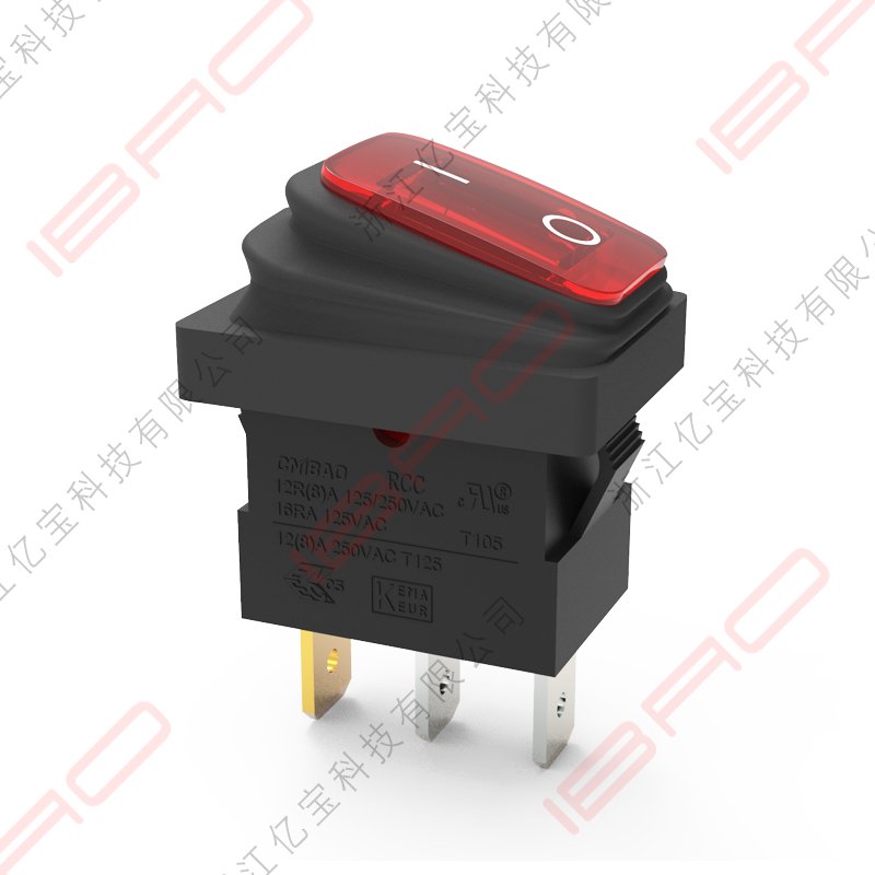 RCC Series Waterproof IP65 KCD1 Rocker Switch 16A IP67 High Current