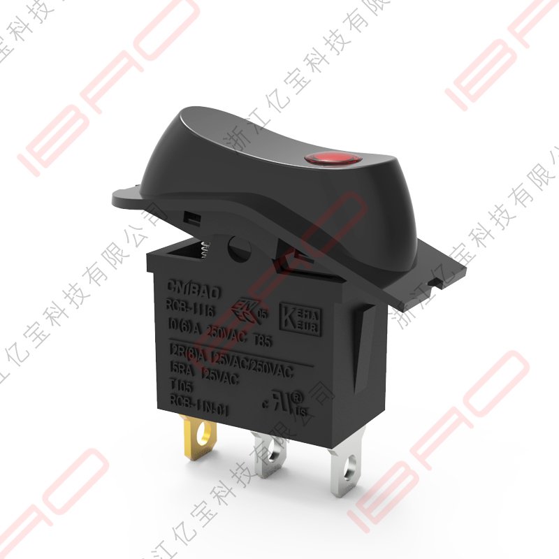 RCB Series Rocker Switch T85 Optional Illuminated Lamp