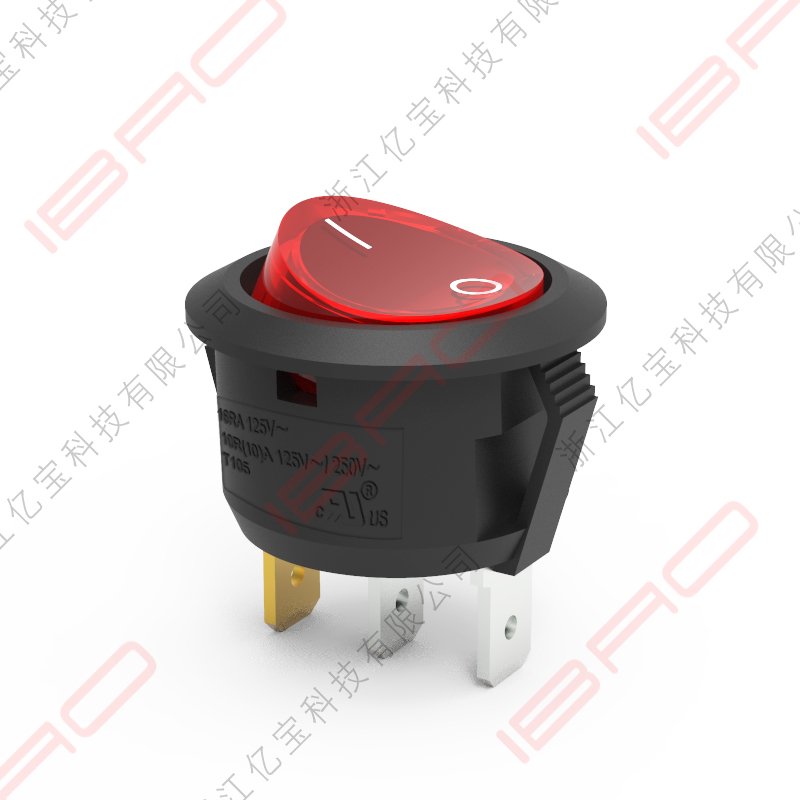 RCA Series Rocker Switch Customized Led light color wiring Diagram 3 pin