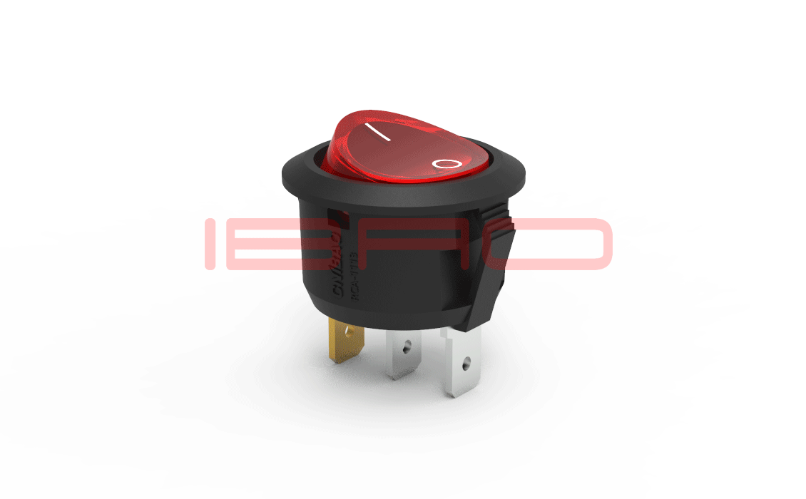 RCA Series Rocker Switch Customized Led light color wiring Diagram 3 pin