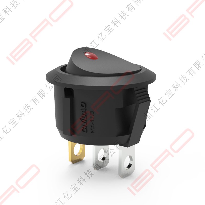 RCA Series Rocker Switch with Lamp Illuminated